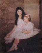 Lydia Emmett Miss Ginny and Polly oil painting